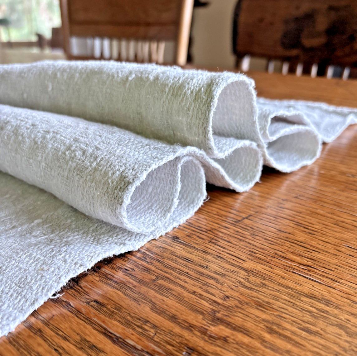Nubby Heavy French Linen primitive kitchen / bar dish towel ALSACE FRANCE