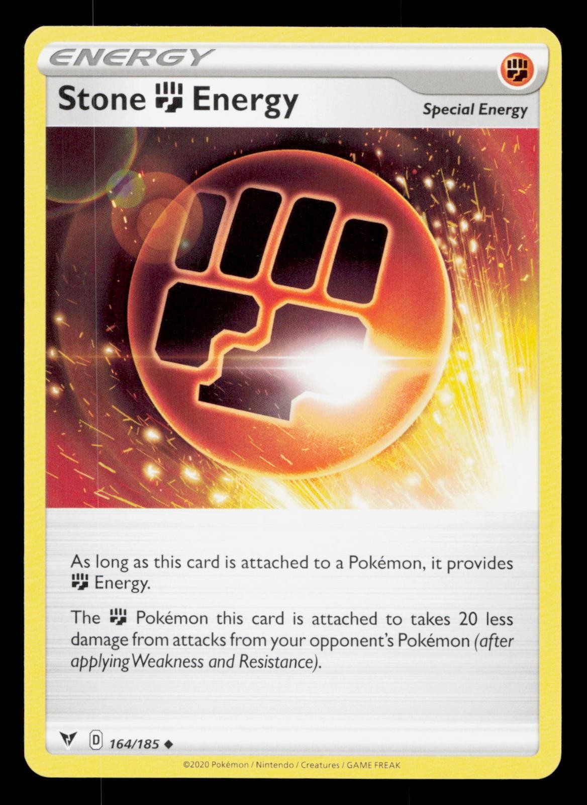 Stone Fighting Energy UC Vivid Voltage VIV 164/185 Pokemon LP 2020