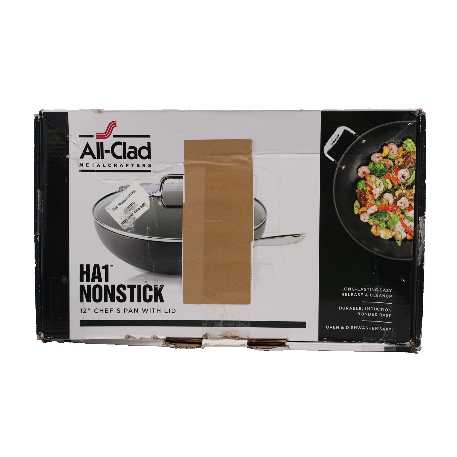 All-Clad HA1 Hard Anodized Nonstick Chef’s Pan,12 Inch Induction 12″, Black