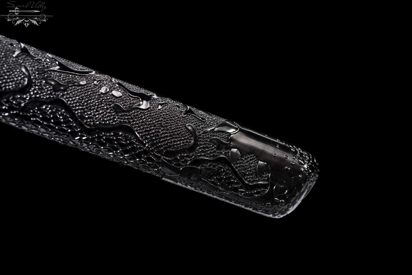 113cm Handmade Katana/Black/High Manganese Steel/Sharpened Sword/Collectible