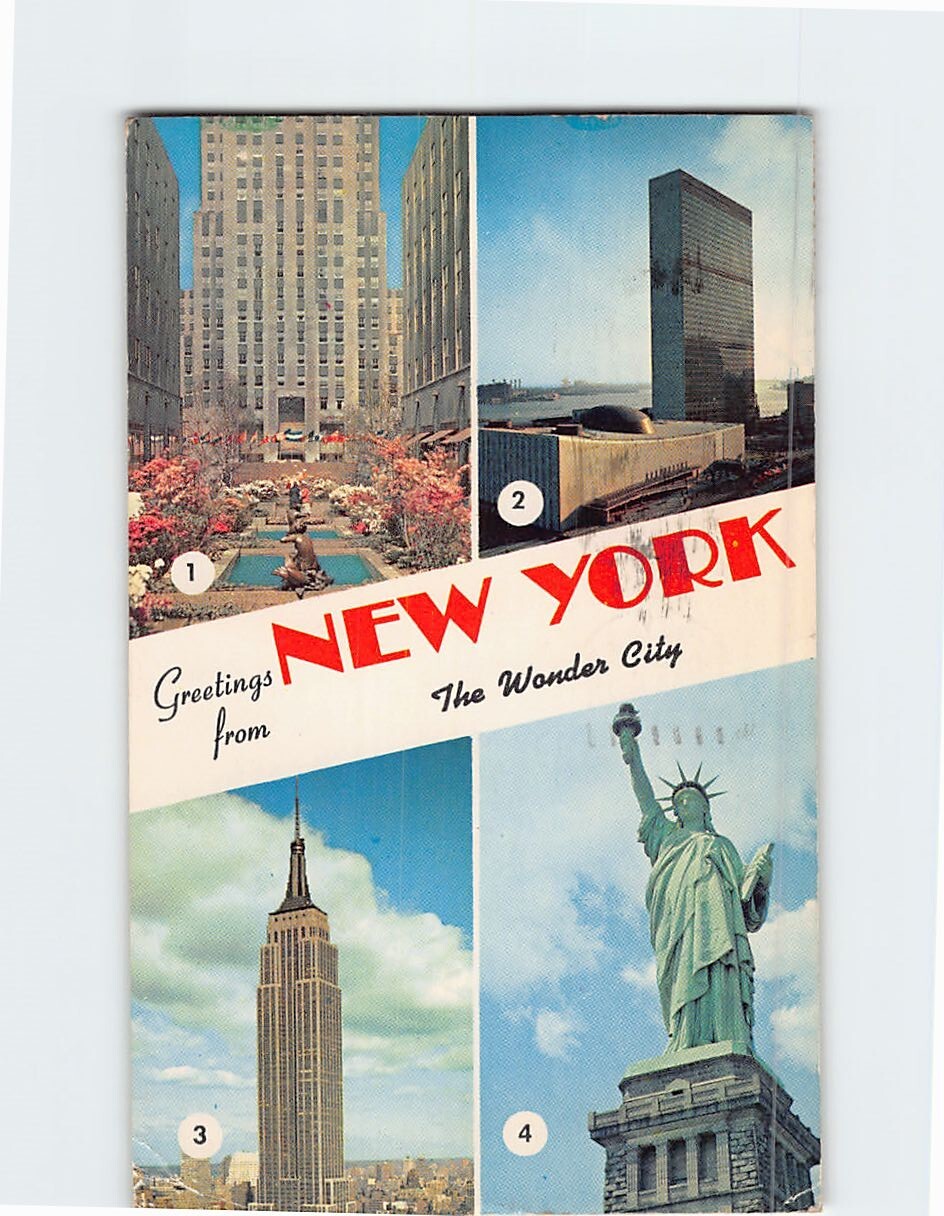 Postcard The Wonder City Greetings from New York City New York USA