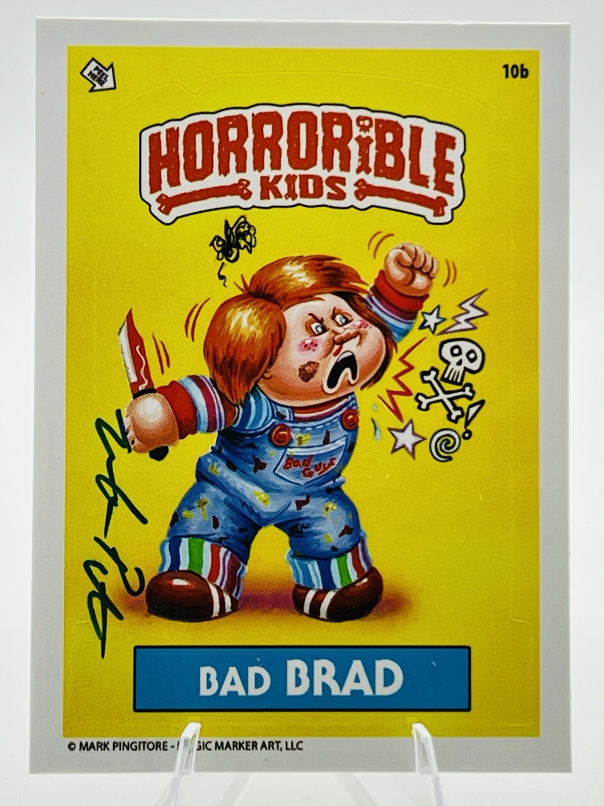 🔥2022 Horrorible Kids BAD BRAD #10b Autographed by Mark Pingatore 🔥