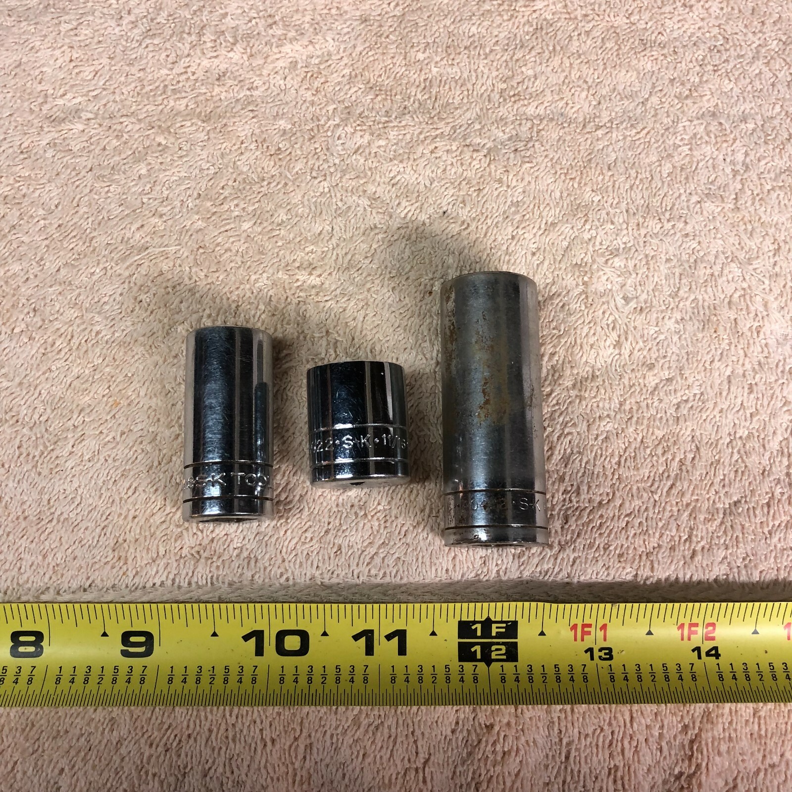 LOT OF 3 S-K TOOLS SOCKETS 3/8″ DRIVE USA