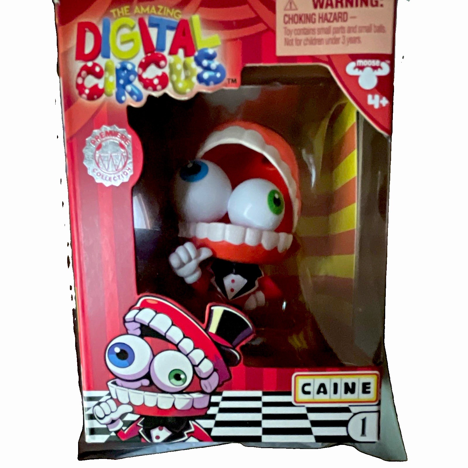 The Amazing Digital Circus Caine 4”Figure Premiere Collection #1 with Card! RARE