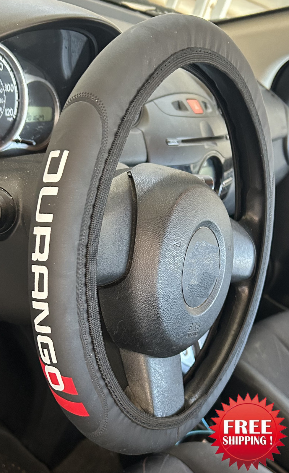 15″ Non Slip Dodge Durango Steering Wheel Cover Universal Fit for Car SUV Truck