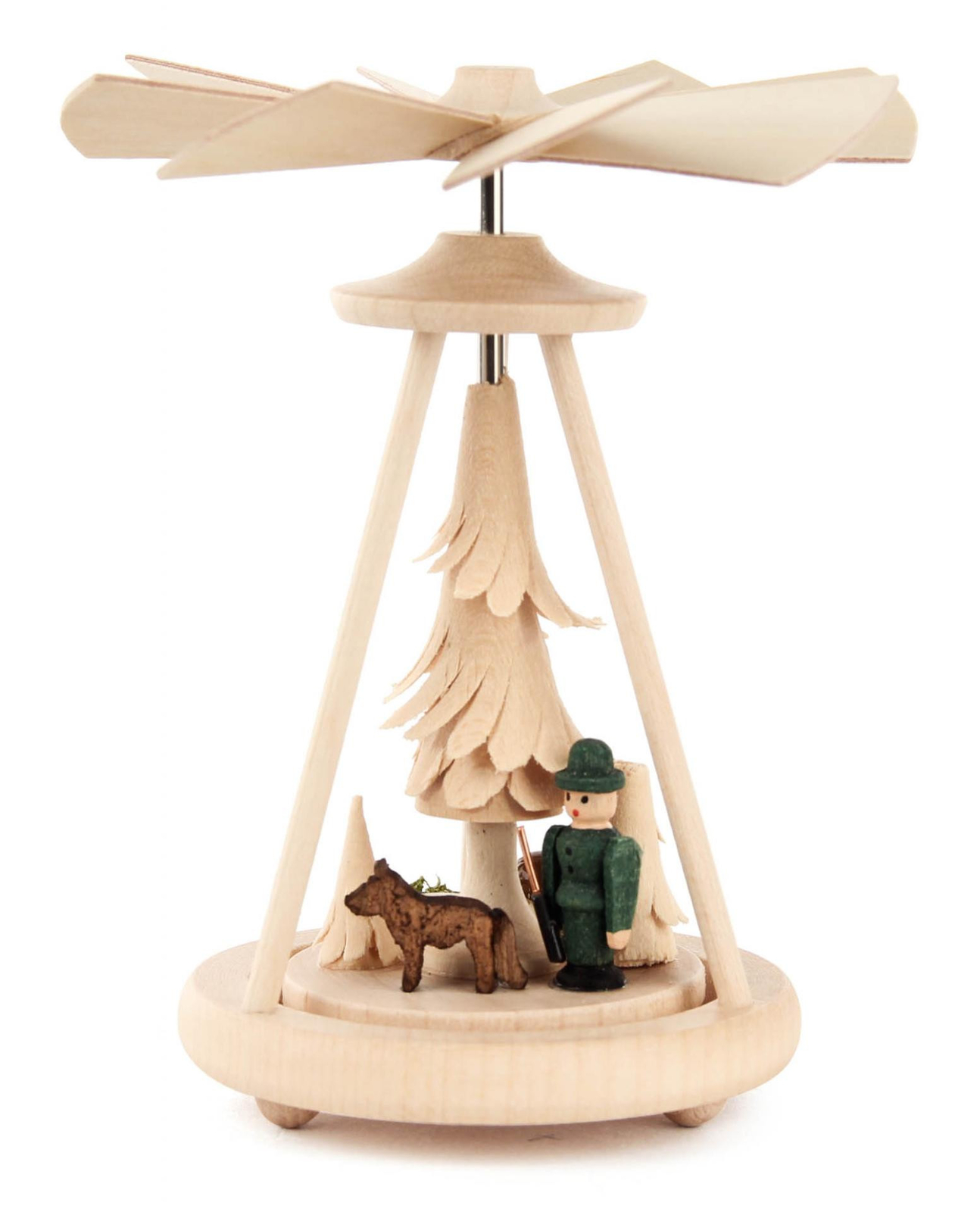 Miniature Pyramid Forester Hunter with Dog | Warm Air Pyramid