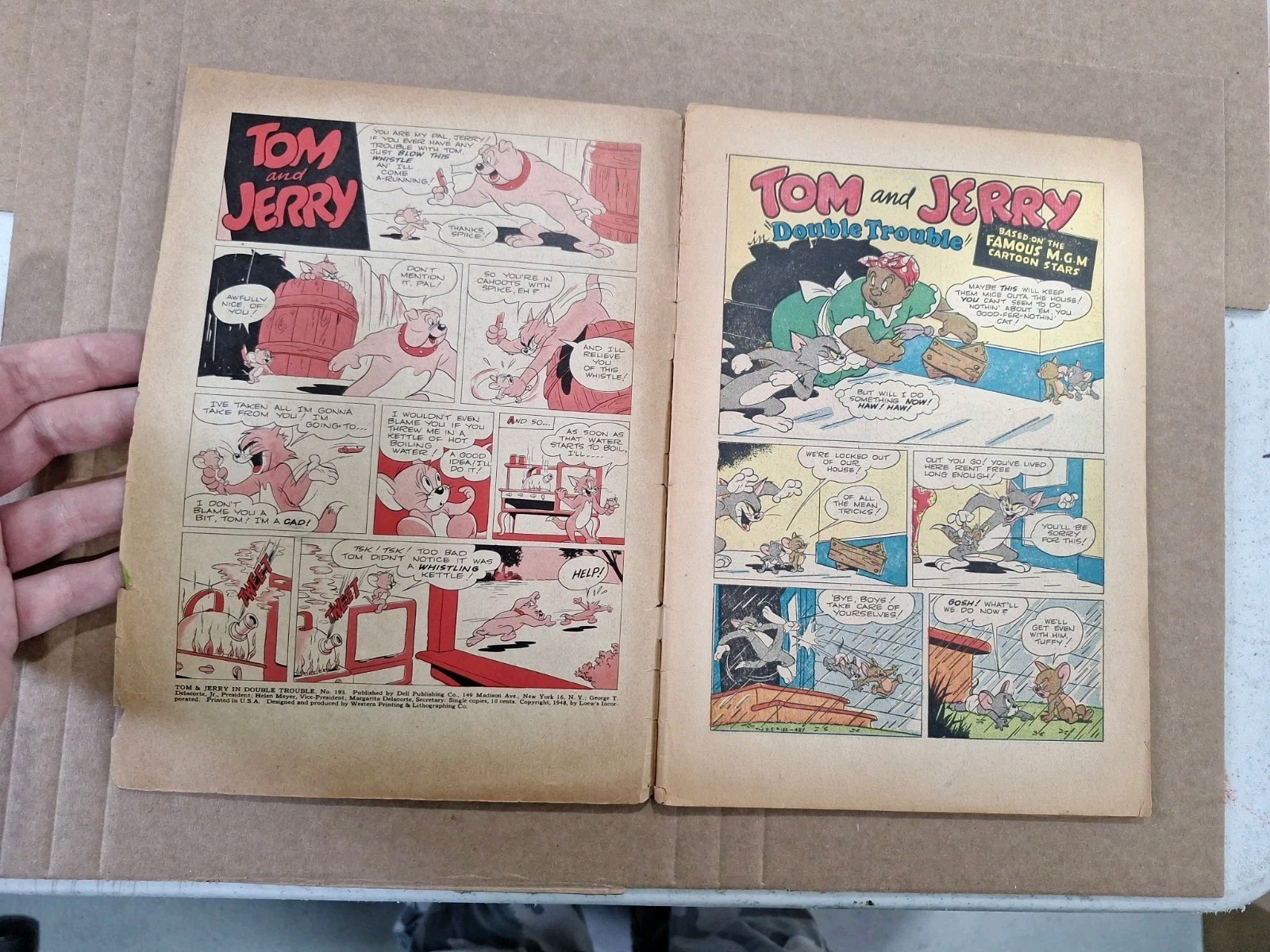 Dell Four Color Comics #193 – First Tom & Jerry – 1948 Cartoon Classic M-G-M