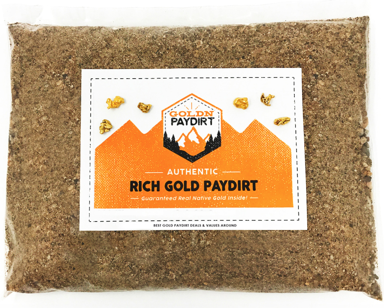 Gold Paydirt 1 Lb 100% Unsearched and Guaranteed Added GOLD! Panning Nugget