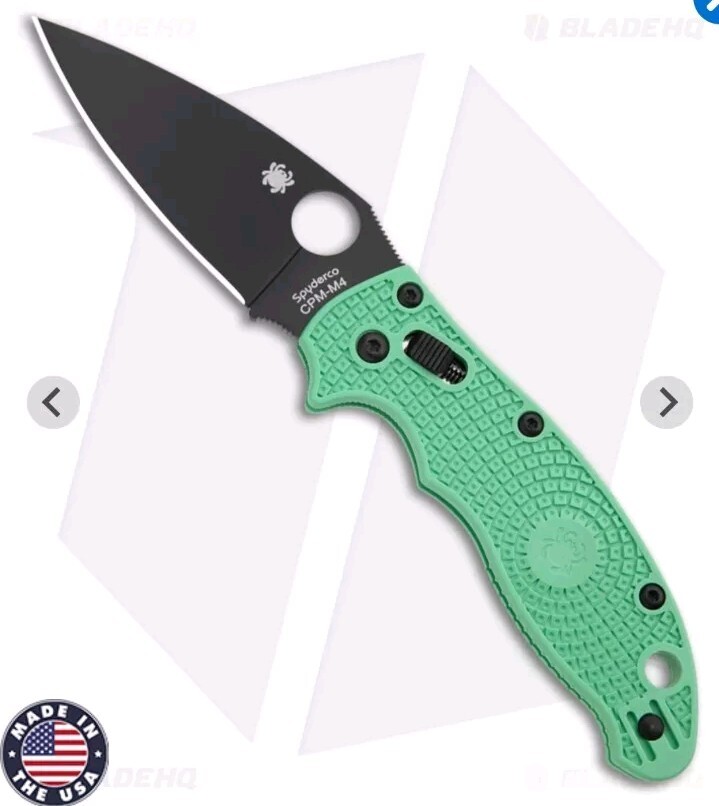 🔥Spyderco Blade HQ Exclusive Manix 2 LW Mint Green FRCP Black M4-Fast 📬