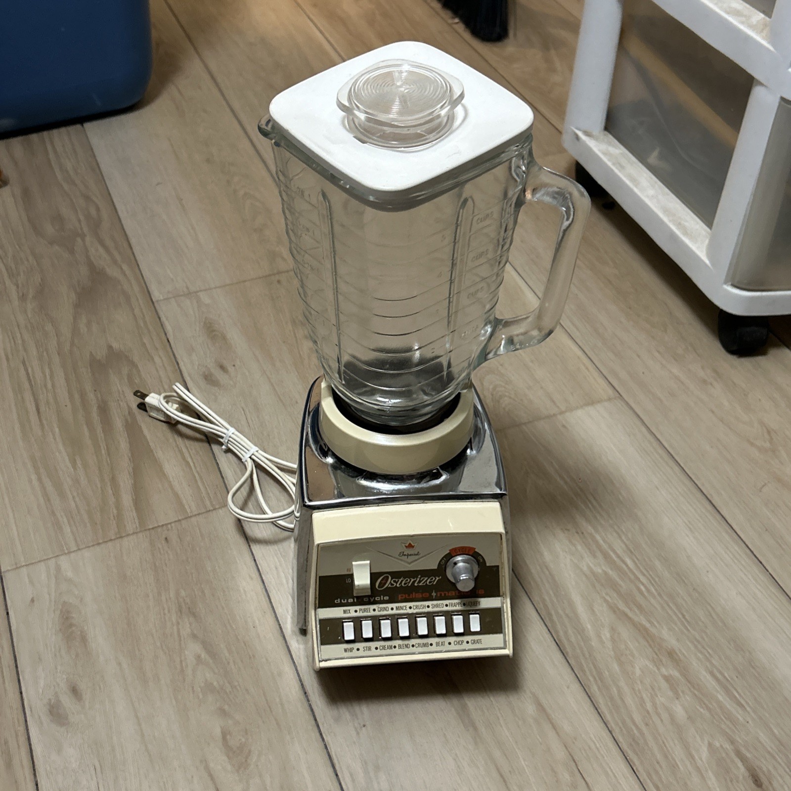 Vintage Imperial Osterizer Blender Chrome Pulse Matic 16 Dual Cycle Model 864
