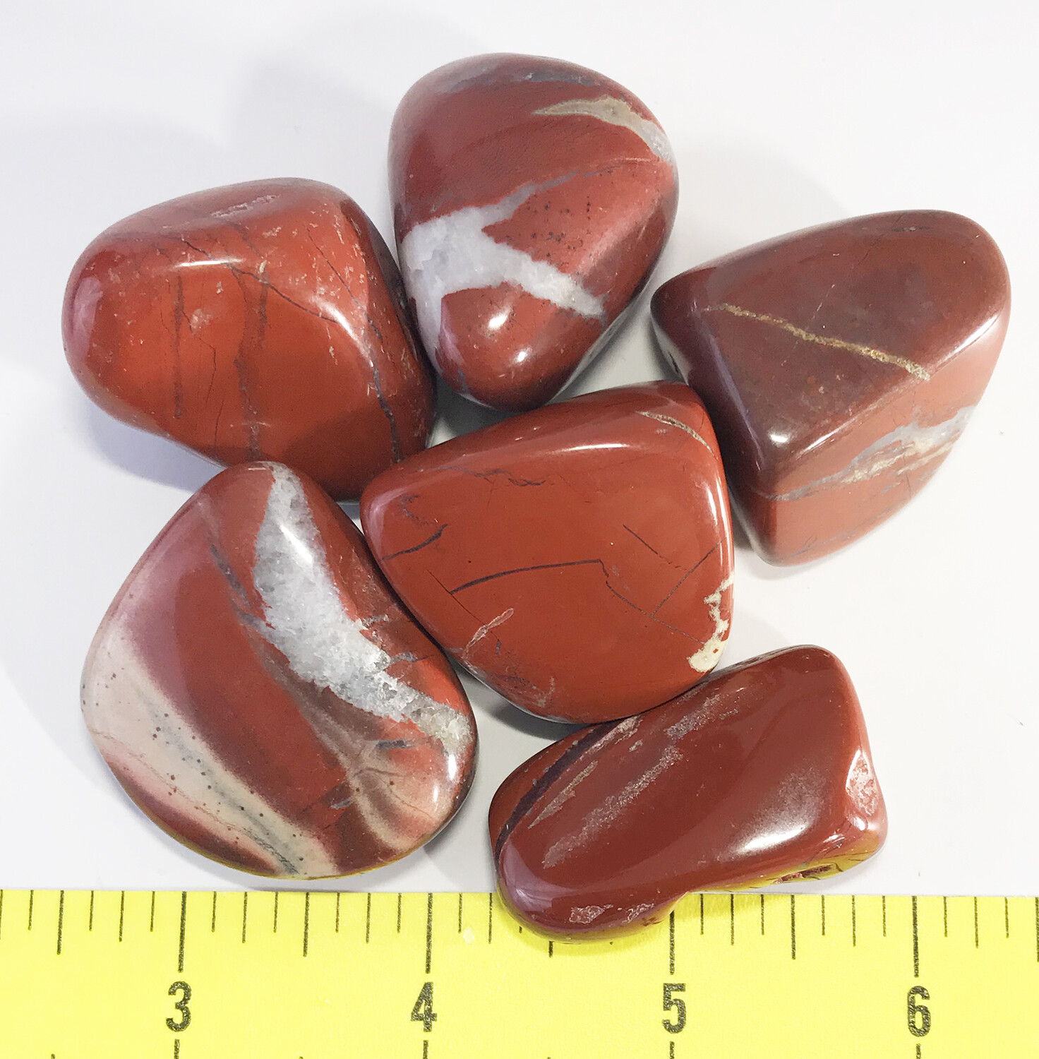 JASPER Red X-Large (30-50mm) polished stones. 1/2 lb. Hand Sorted