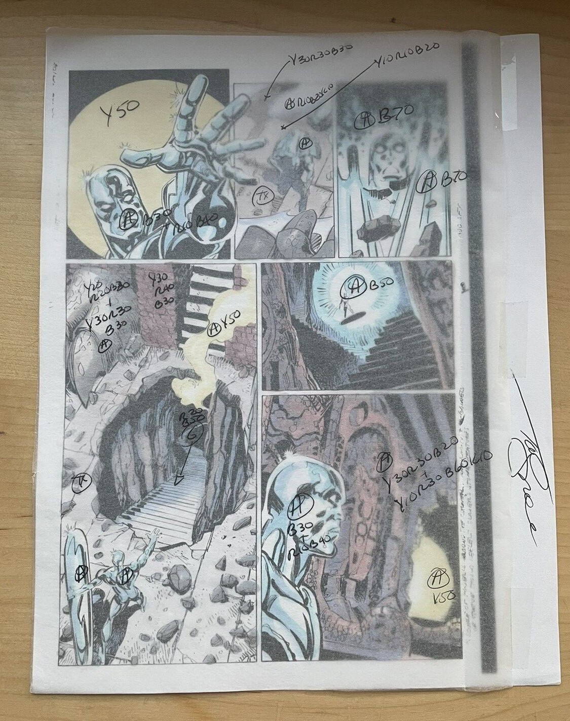 SILVER SURFER ANN 1997 ART original comic color guide DEMATTEIS SEMEIKS SCRIER