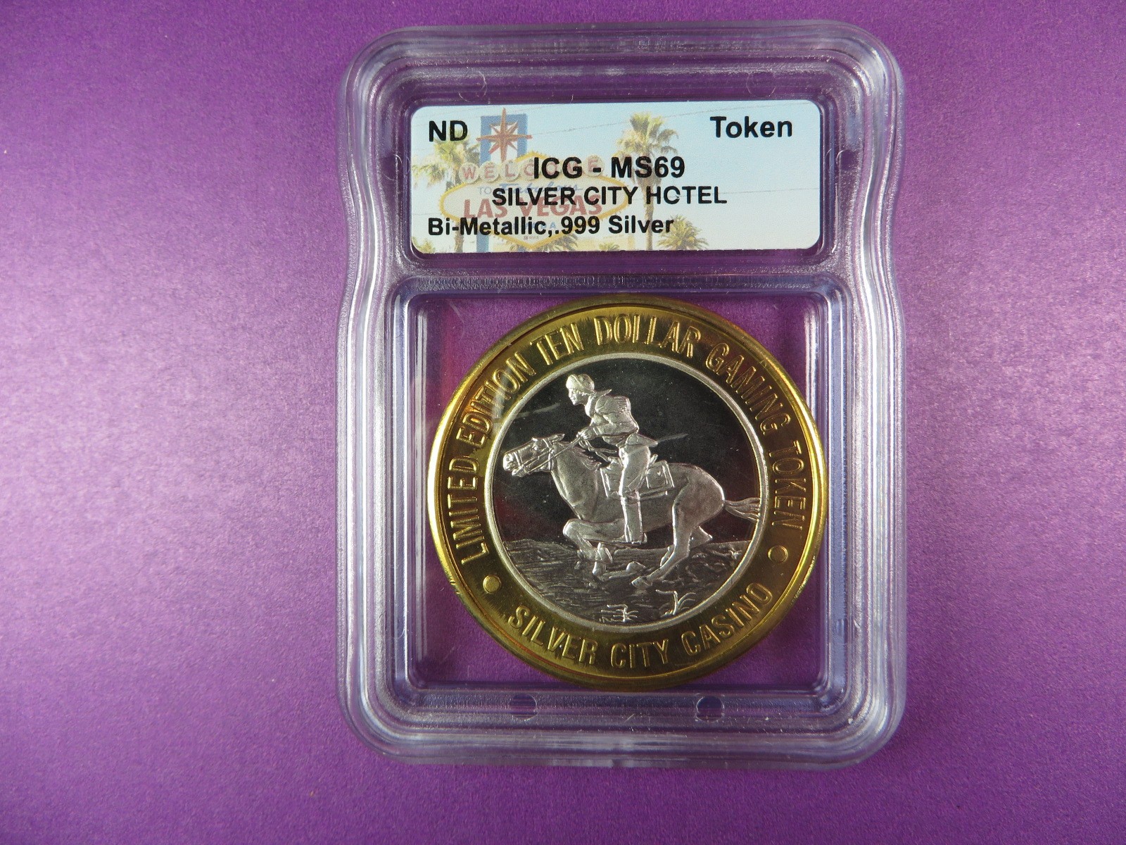 Casino Silver Strike Silver City Hotel Las Vegas NV Graded MS69 by ICG
