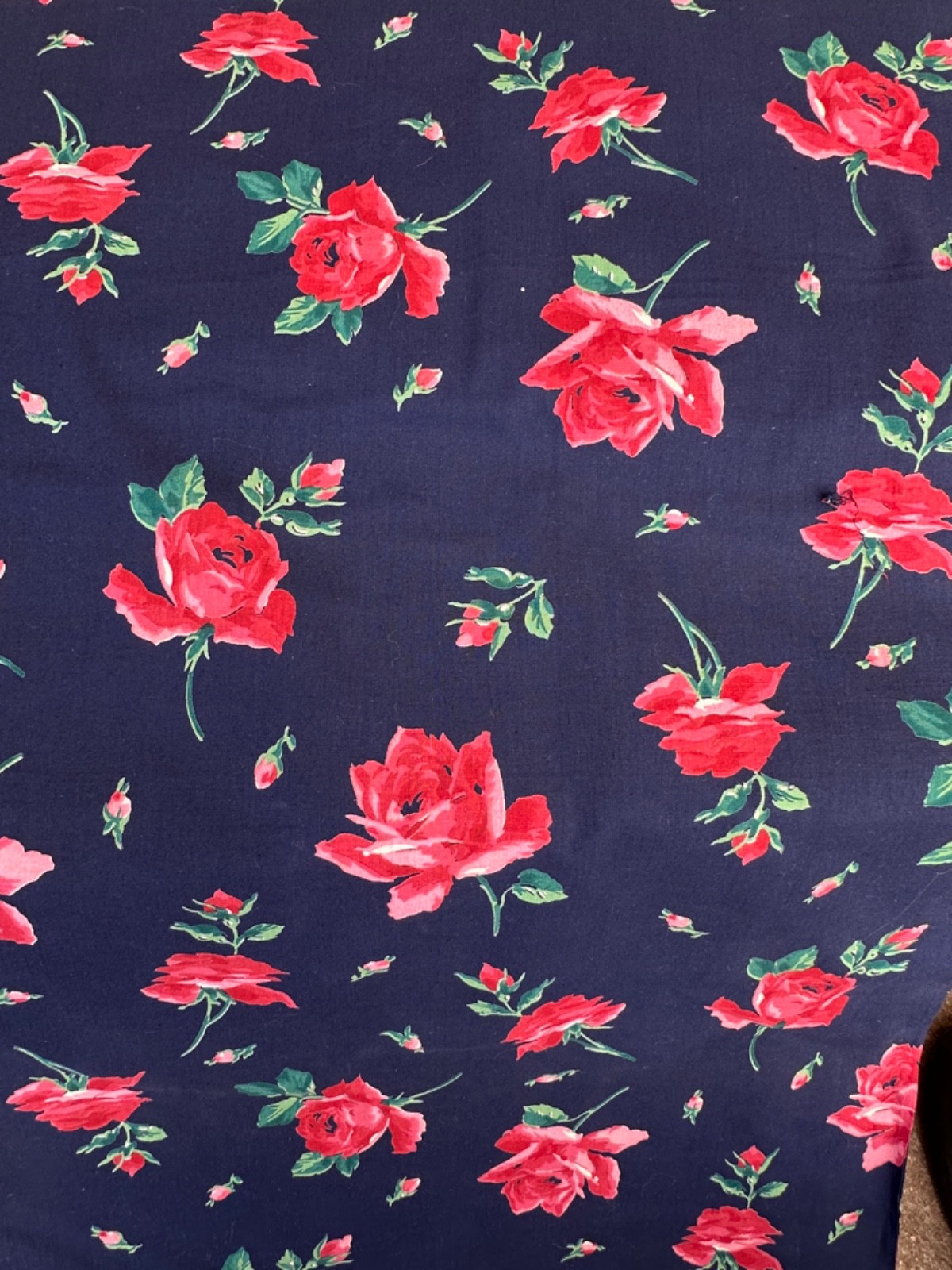 VTG Fabric 1940s Cotton Floral 13 Yards
