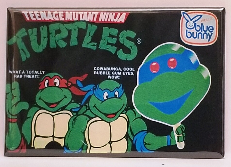 TMNT Ice Cream Magnet 2″x3″ Fridge or Locker MAGNET Wrapper Image 2