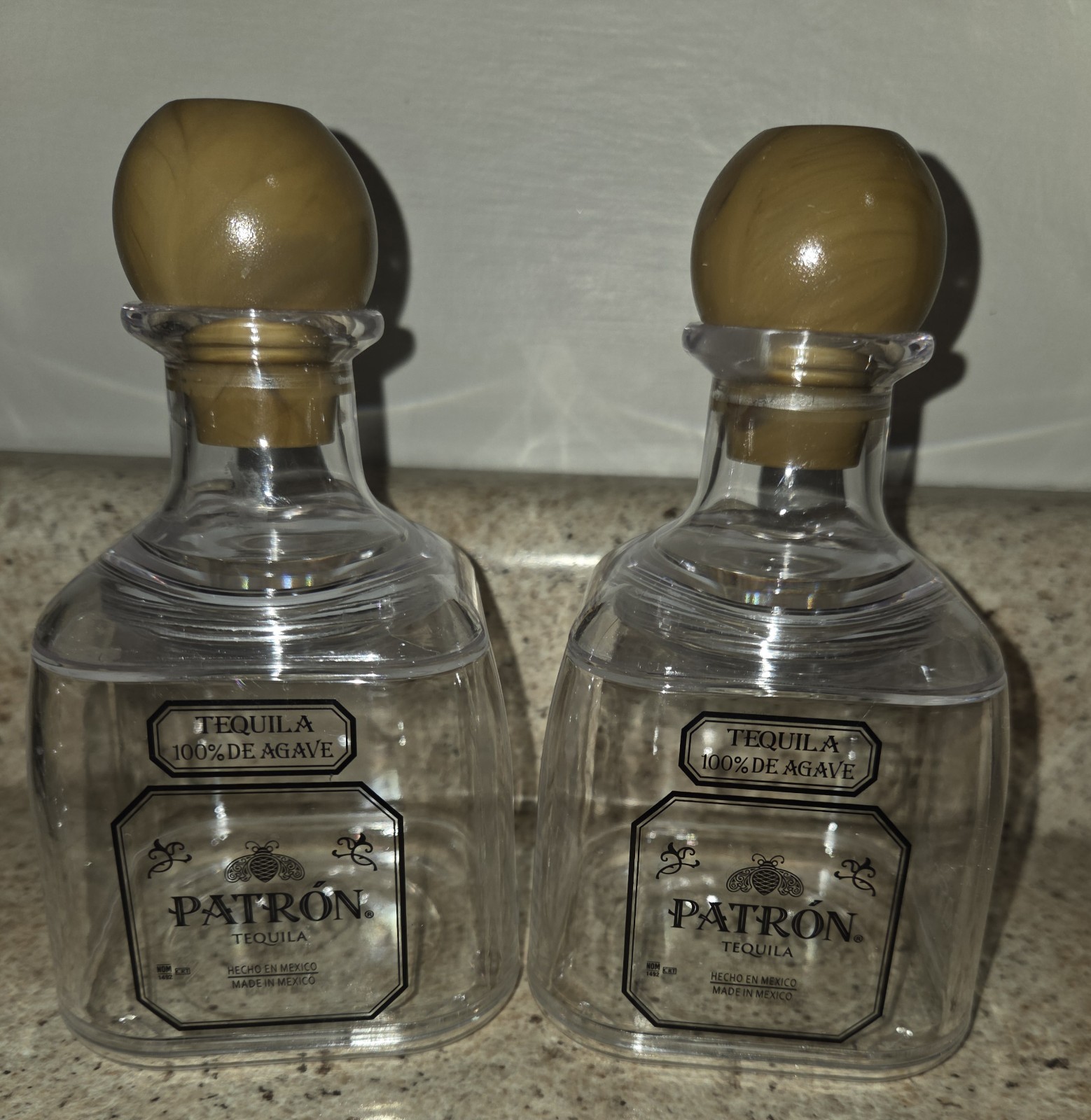 2 PATRON Tequila Acrylic Bottles New Unused 13 Ounce Reusable Party Cup/bottle