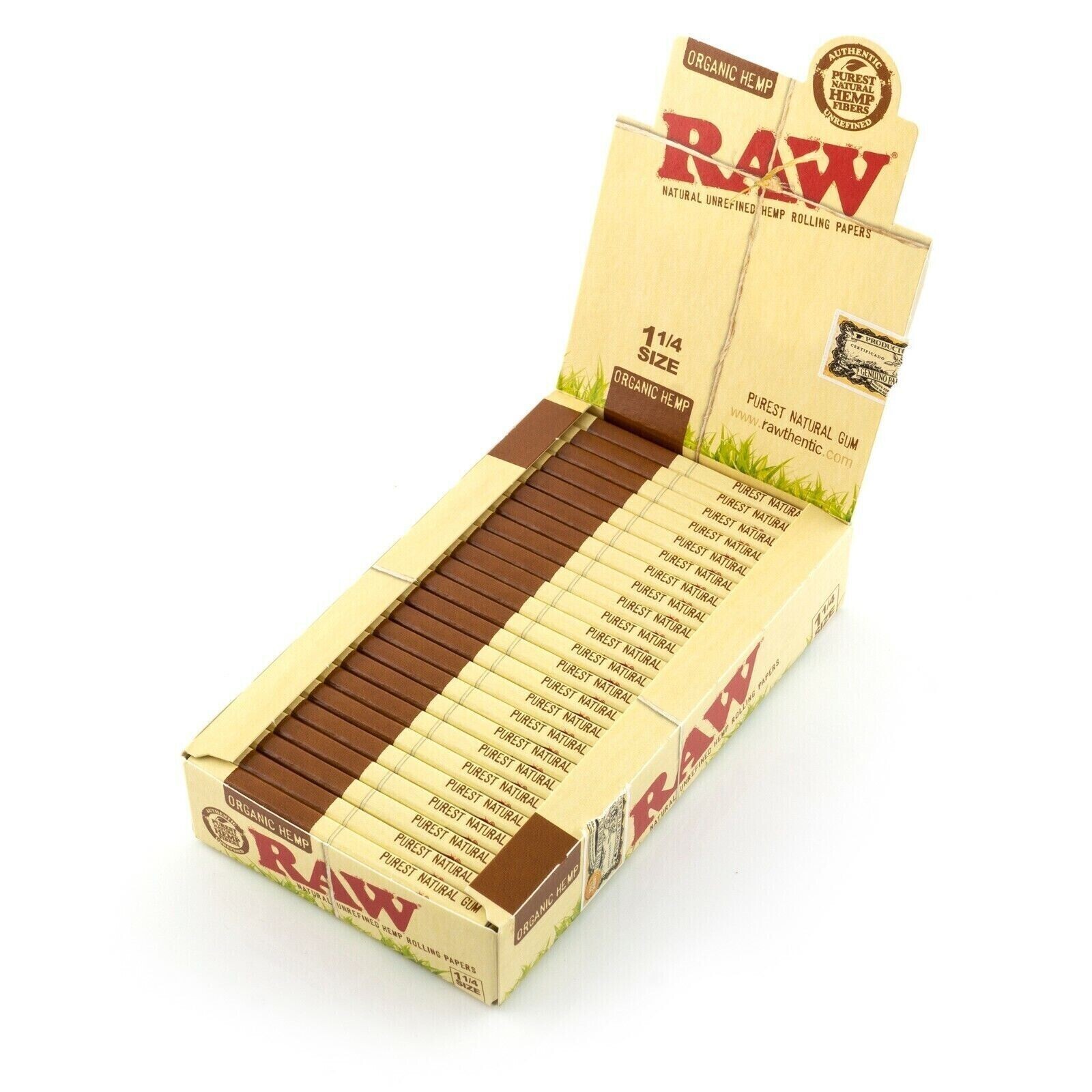 😎RAW ORGANIC HEMP 1 1/4 ROLLING PAPERS🔥24CT BOX-100% AUTHENTIC
