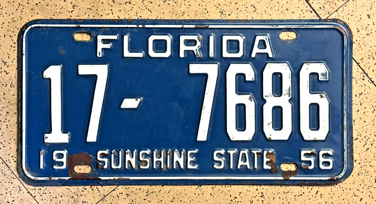 1956 FLORIDA license plate – SEMINOLE COUNTY – ORIGINAL antique vintage car tag