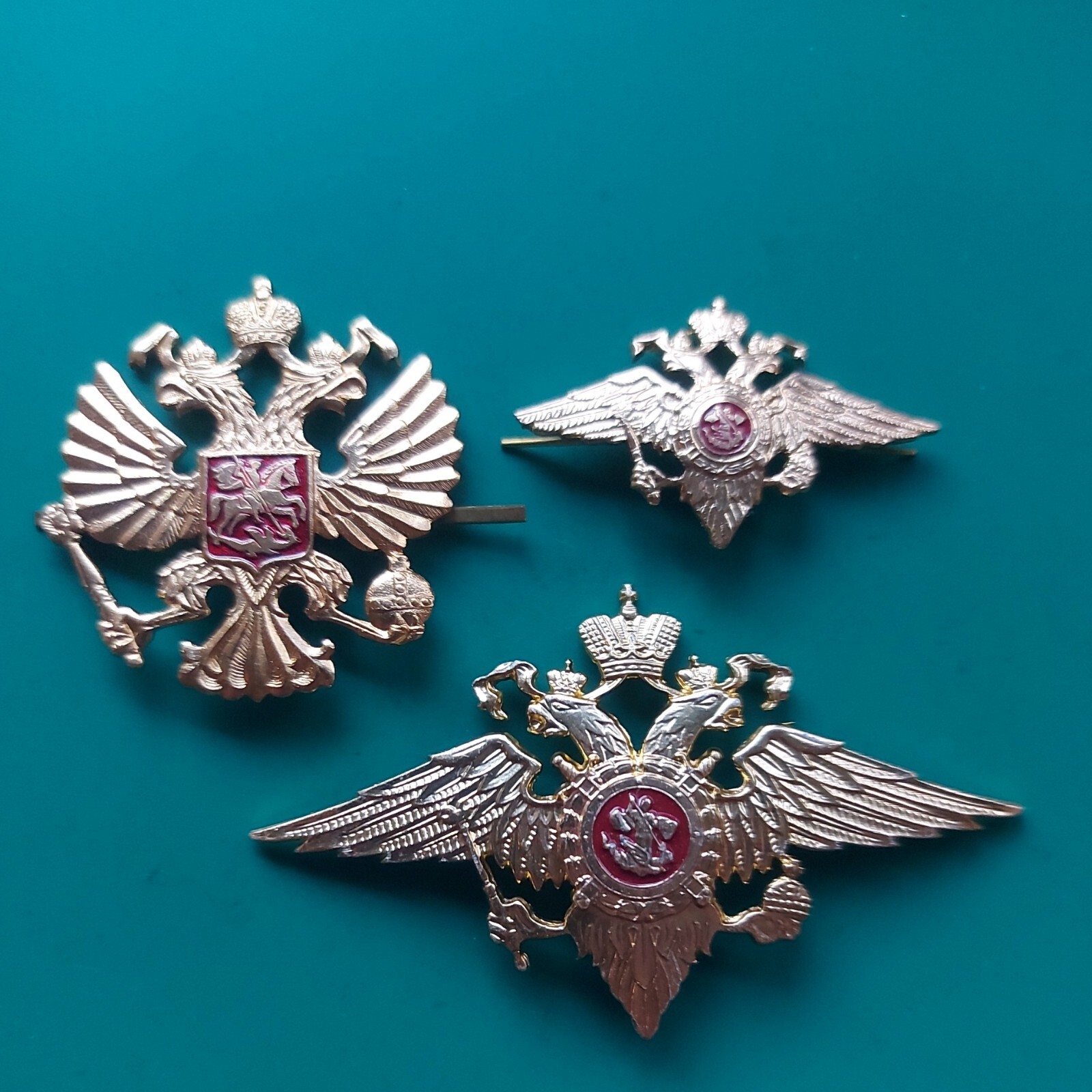 Russia Army Kokarda Hat Pin Badge Military Cocade Cokarde Set Lot 3 pcs