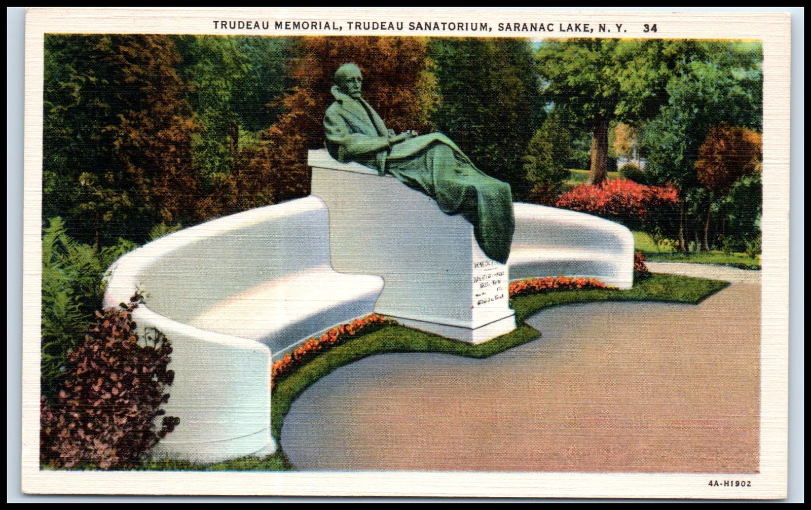 Postcard Trudeau Memorial, Trudeau Sanatorium, Saranac Lake, N. Y. G59
