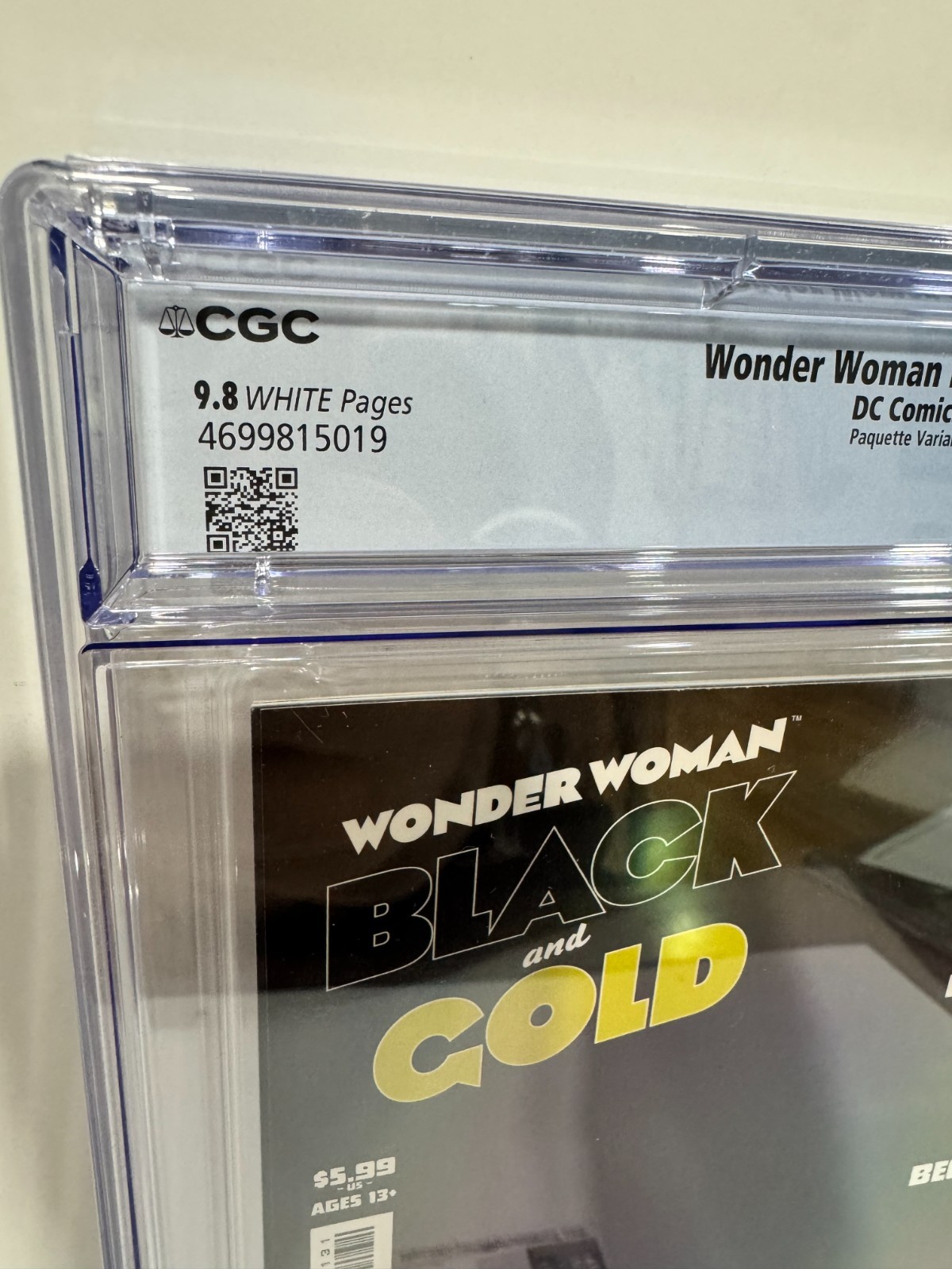 Wonder Woman Black & Gold #1 CGC 9.8 White Pages Yanic Paquette Variant DC