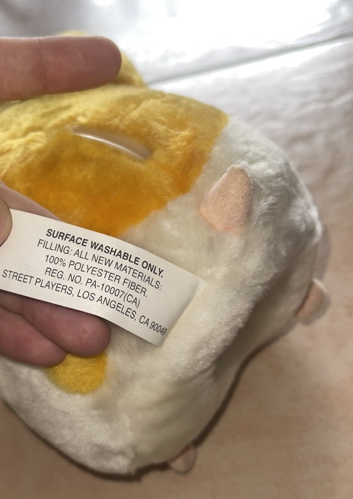 Vintage Kawai 2002 Hamtaro Ham-Ham Plush Hamster Coin Piggy Bank Tv Tokyo *READ*