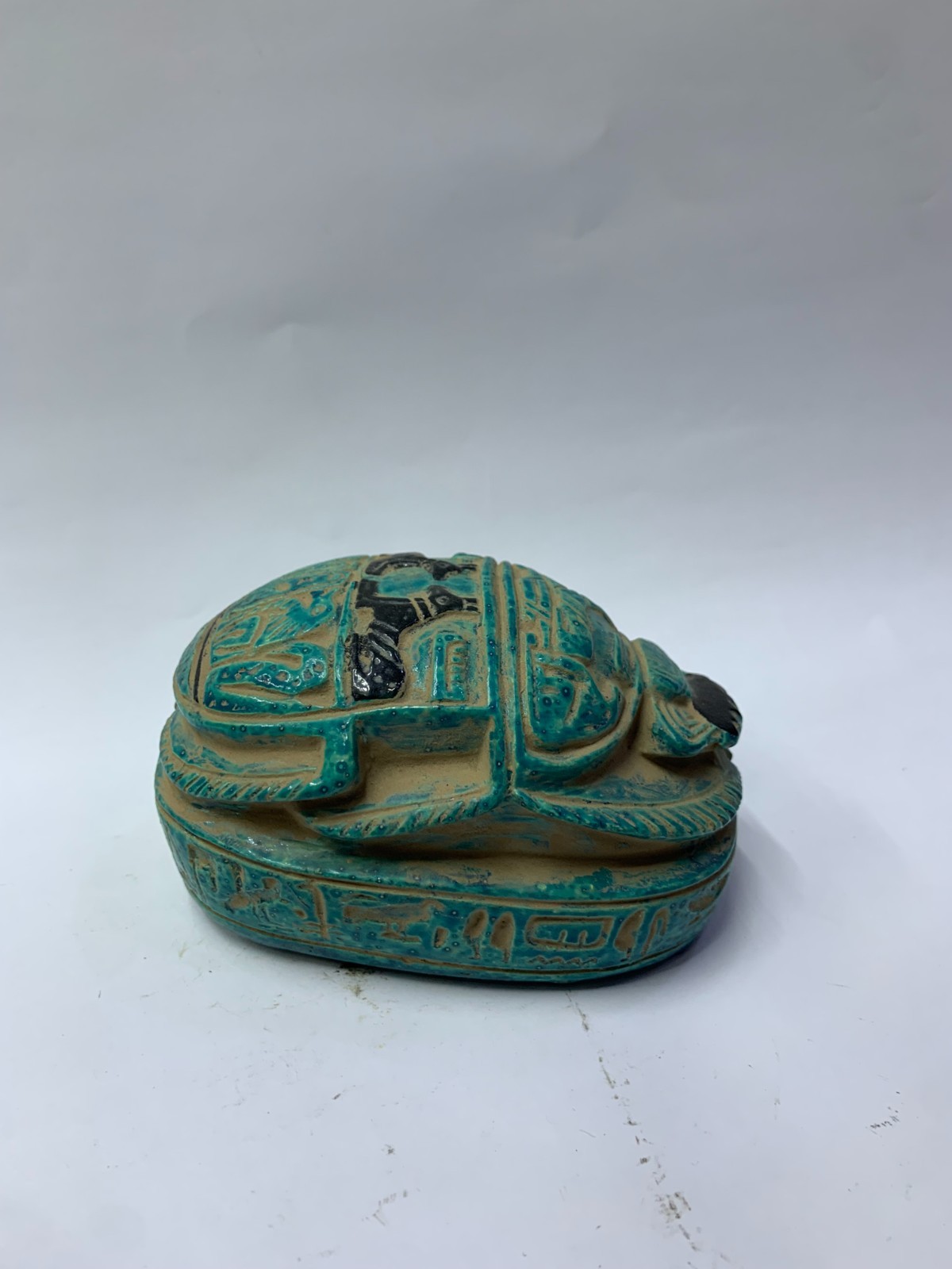 Ancient Egyptian Pharaonic Scarab Beetle Made in Egypt Stone Symbol of Protect