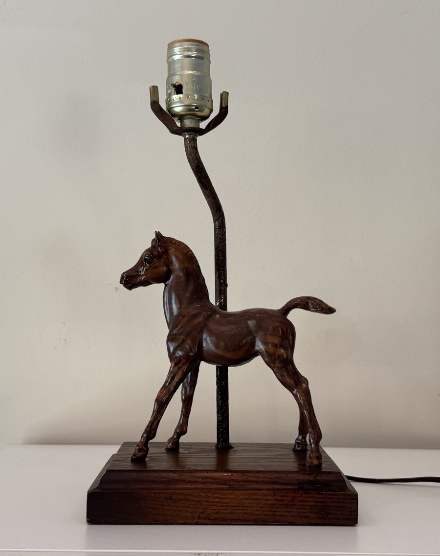 Breyer Lamp Woodgrain Family Arabian Foal 1960 Lamp
