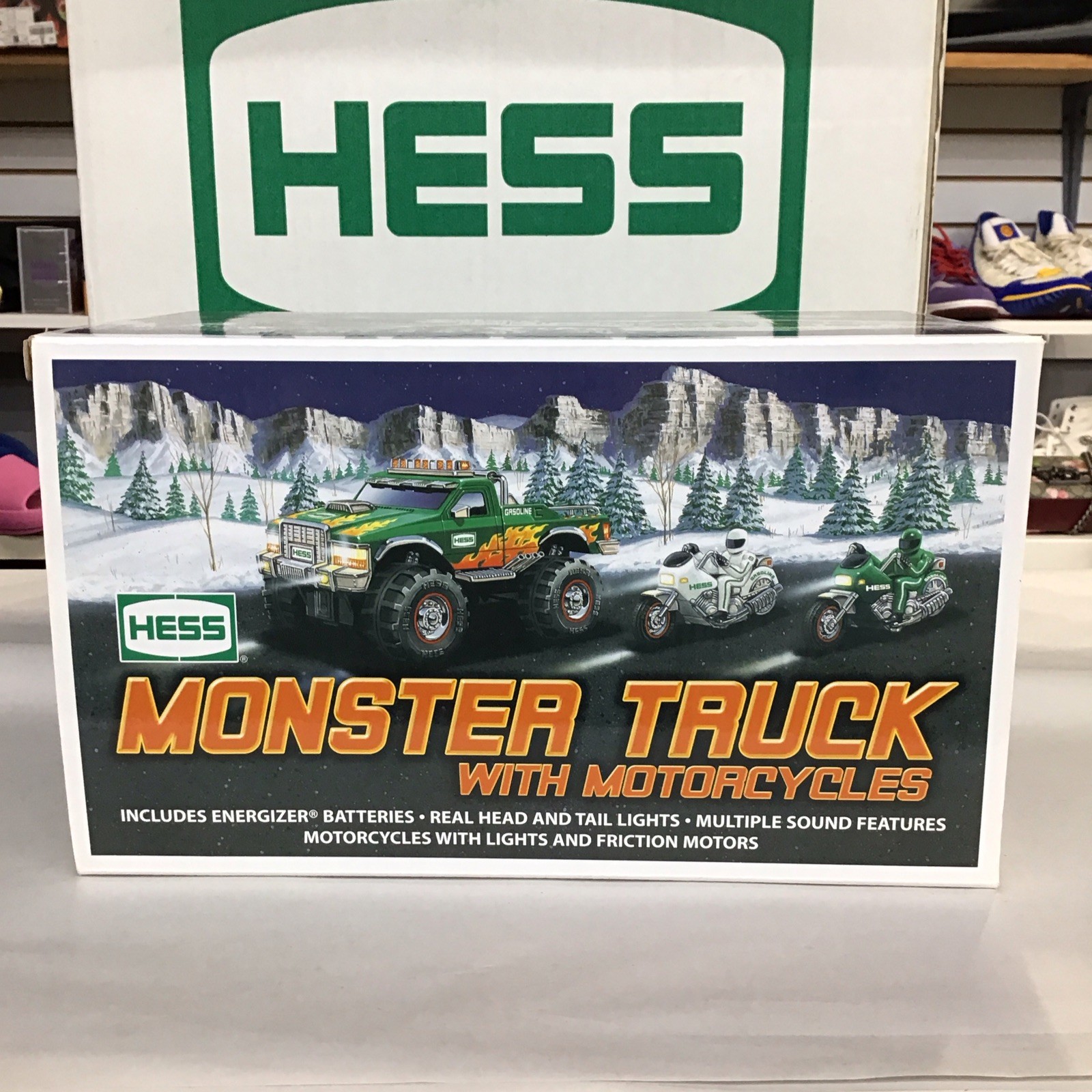 Hess Monster Truck & 2 Motorcycles – New In Box 2007 Vintage- Free S&H