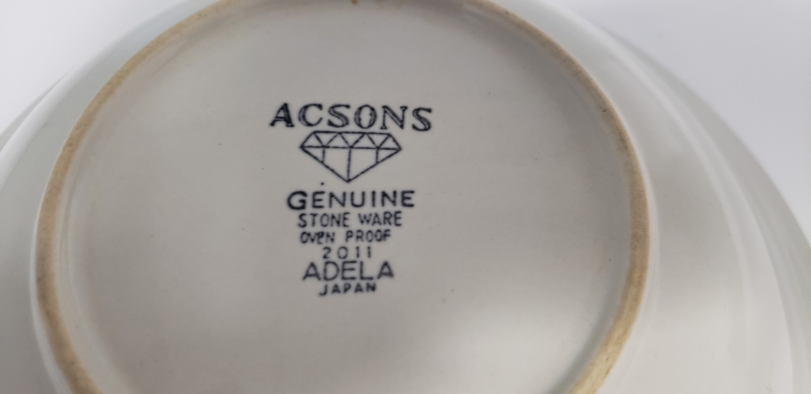 ACSONS GENUINE STONE WARE 2011 ADELA BOWL, 9-3/4″ x 2-1/2″, JAPAN BOWL