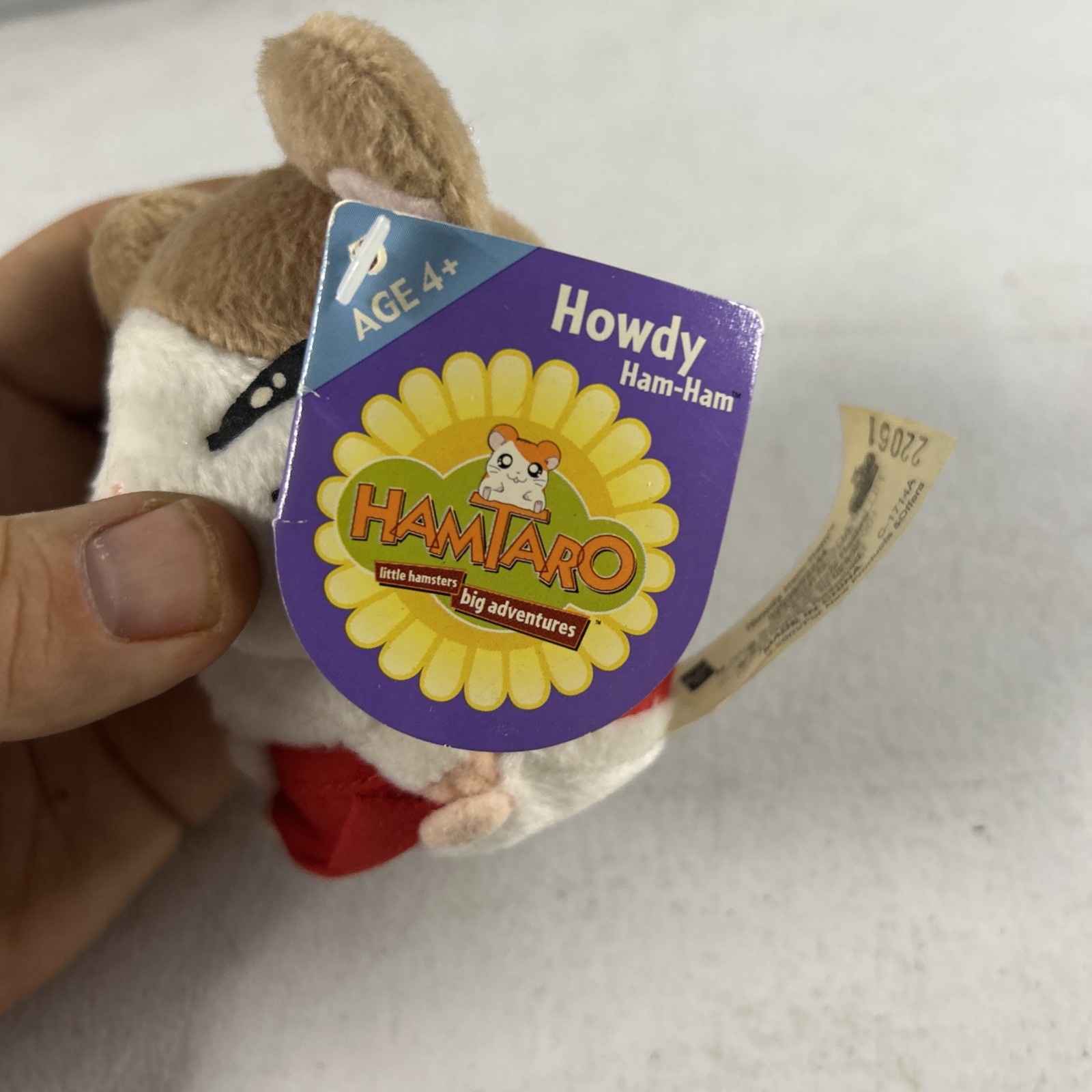 Vintage Hamtaro Howdy Ham Ham Mini Plush Stuffed Animal W/ Tag 2002 Hasbro