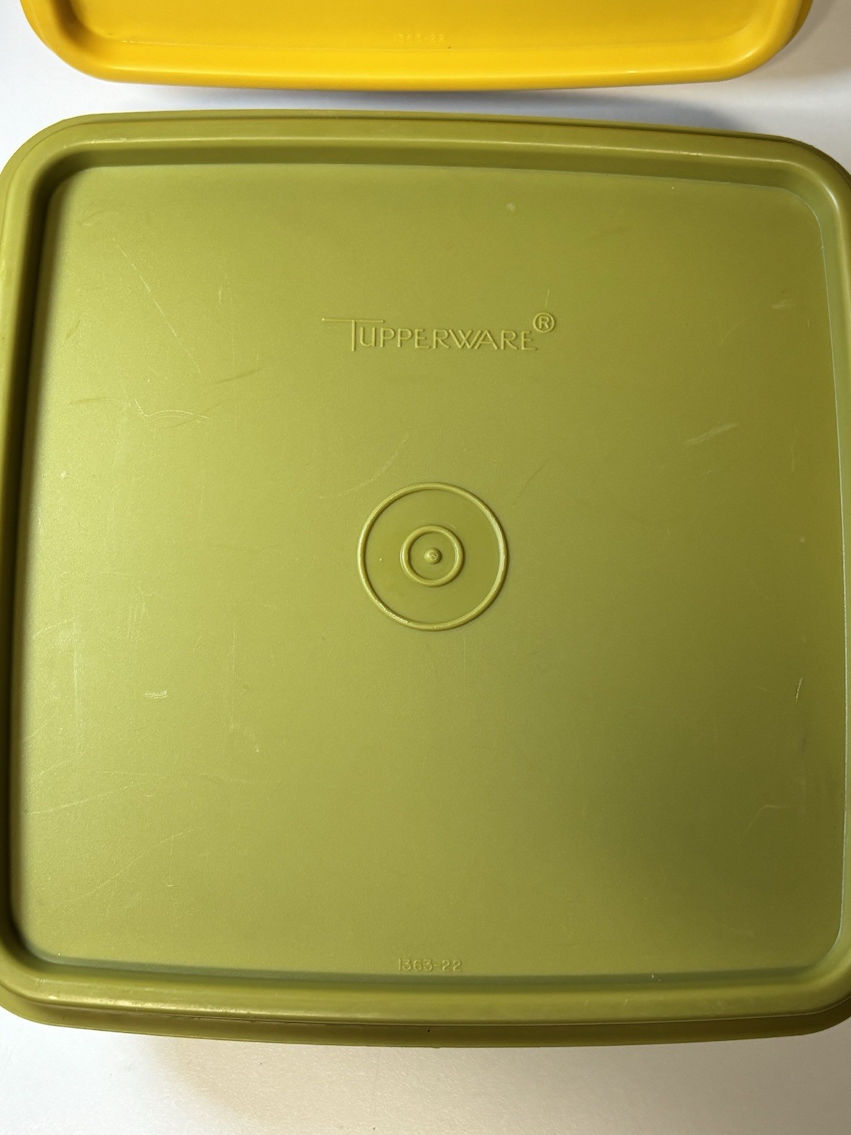 4 VTG Tupperware Squared Away #1362 Stackable Containers W/Lids Harvest Colors