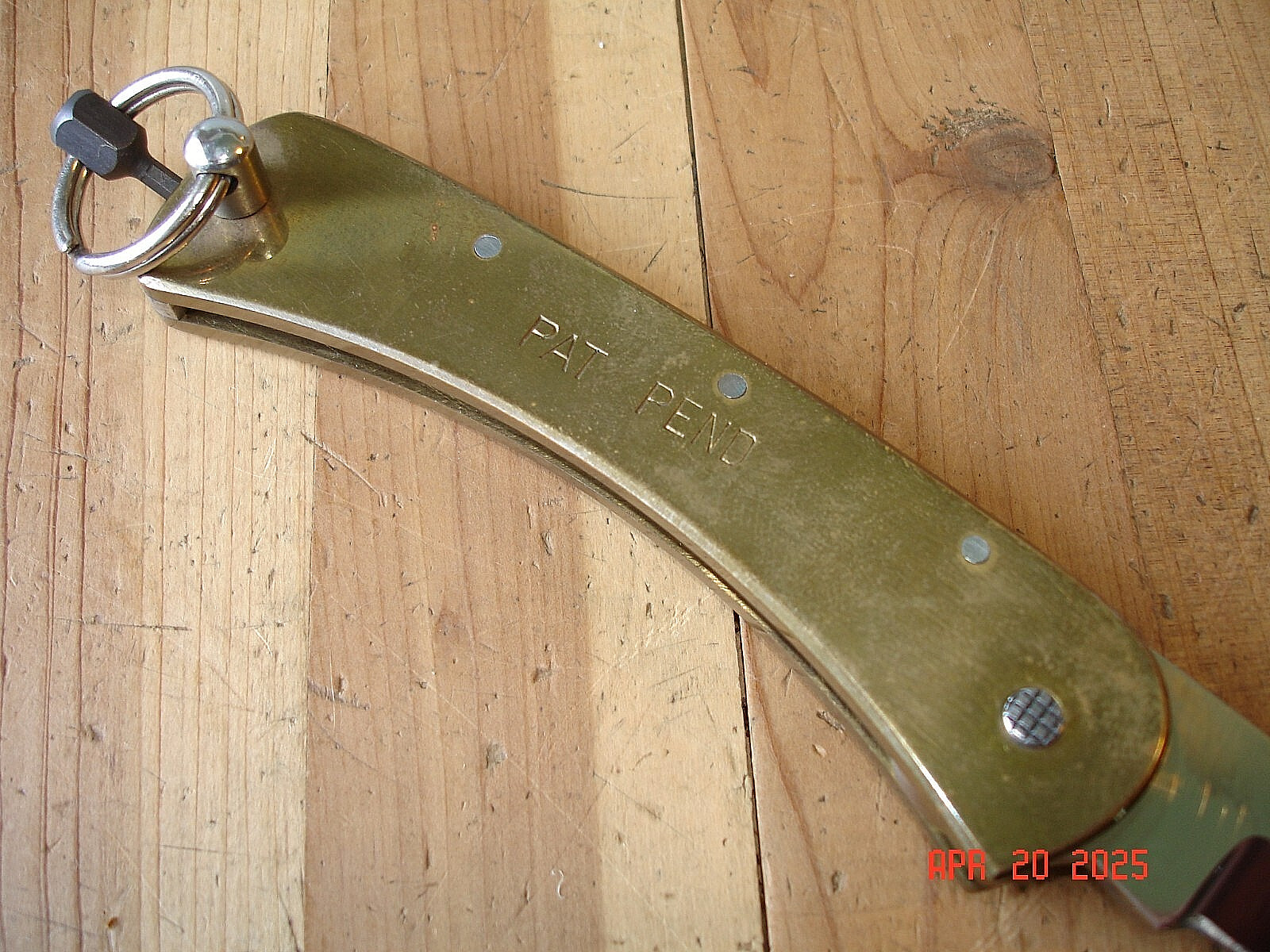 SUPER RARE F. BOYD SAN FRANSISCO FOLDING KNIFE PIVOT BUTTON LOCK #23 BRASS USA