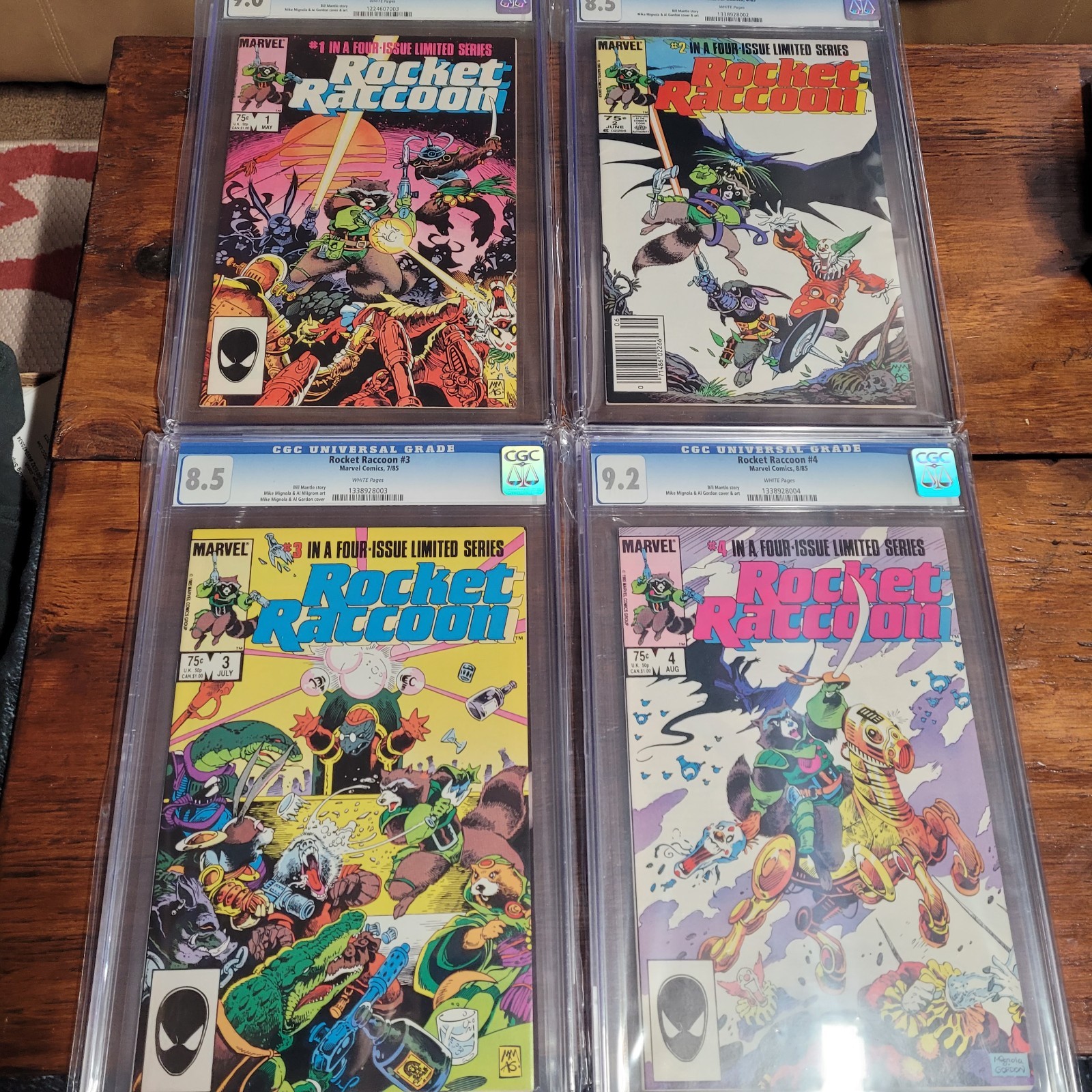 Rocket Raccoon 1-4 CGC 1985 Guardians of the Galaxy! Rockets 1st series /Mini