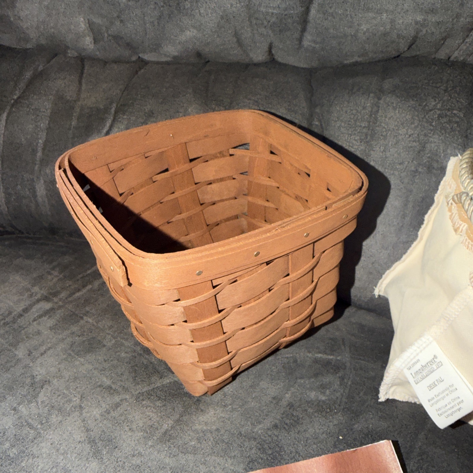 Longaberger Rich Brown Sort & Store Desk Basket