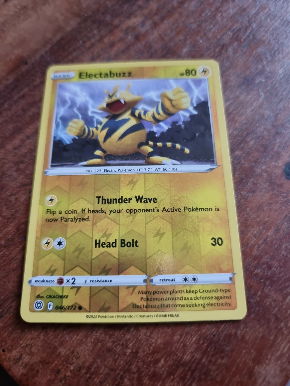 Pokemon Electabuzz 046/172 Brilliant Stars Reverse Holo Common