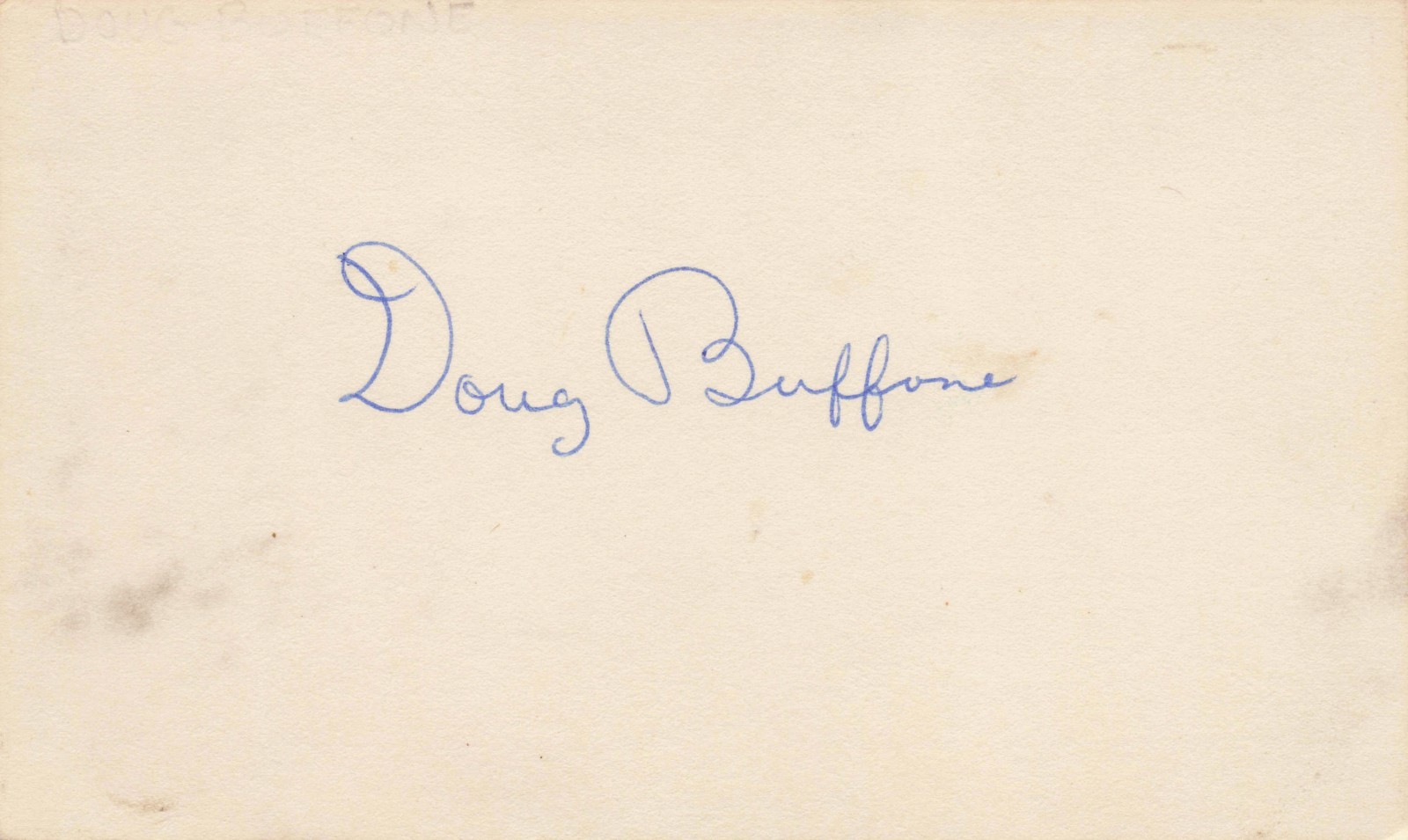 Doug Buffone – Signed Autographed 3×5 Index Card 251