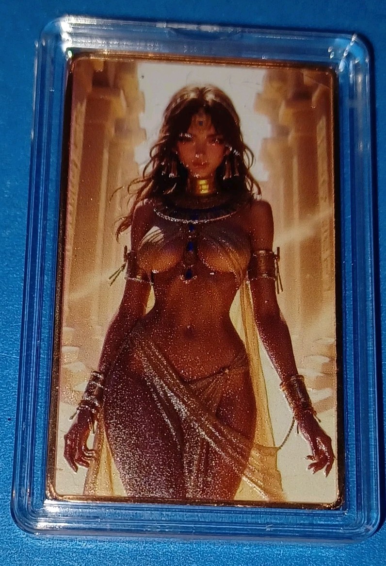 Sexy! Ancient Greek Mistress 1 Oz .999 Copper Color Art Bar 💥 Looks High Relief