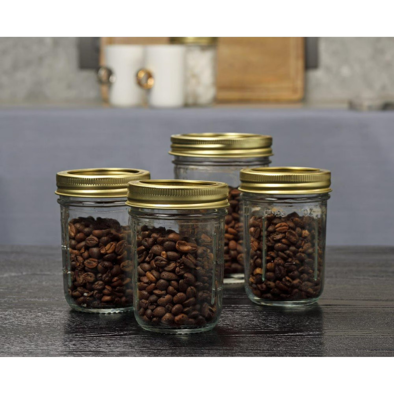 48 Pack 8oz Mason Jars, Regular Mouth Half Pint Canning Jars with Lids and Rings