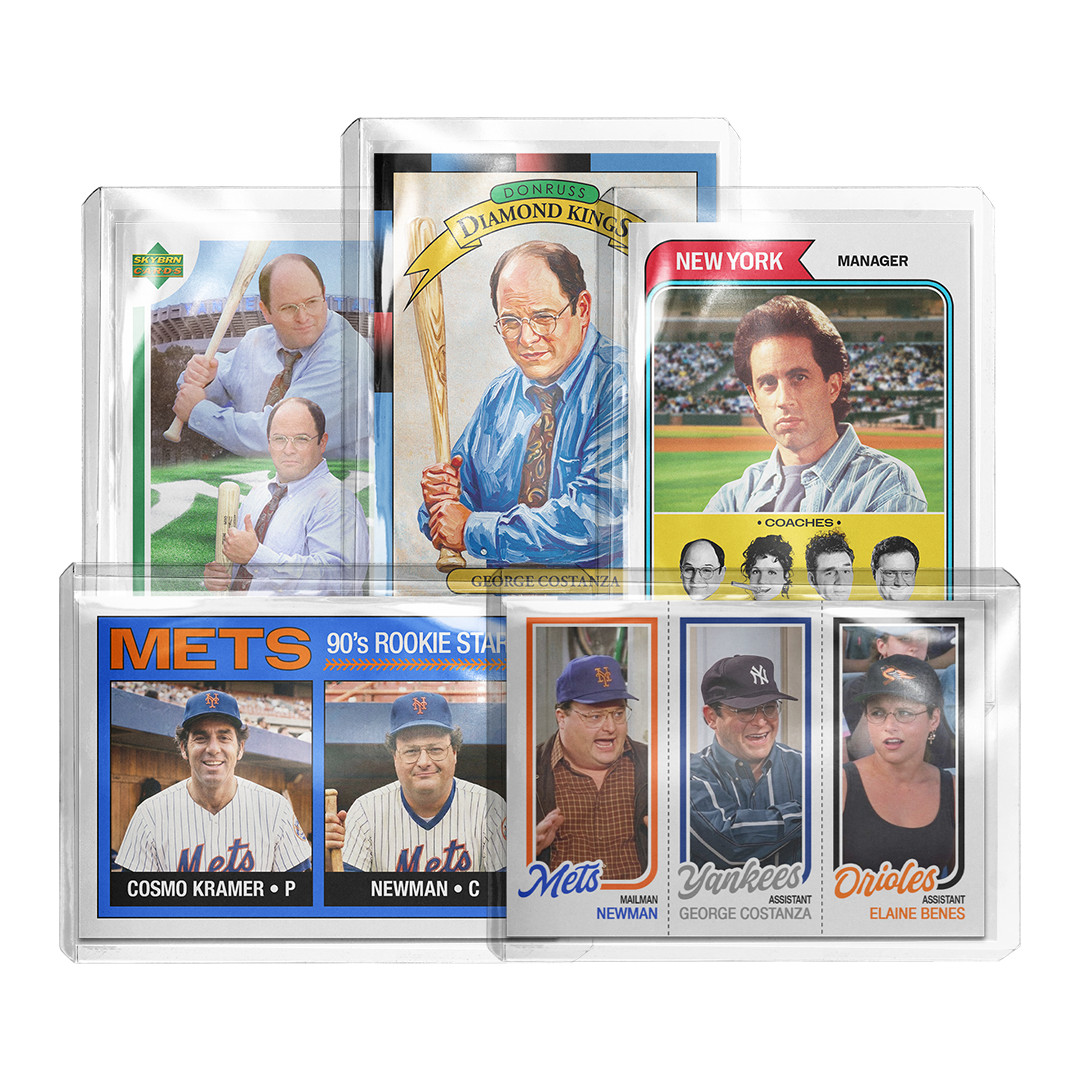 Custom 5-Pack Seinfeld George Costanza Kramer Newman Novelty Baseball Cards