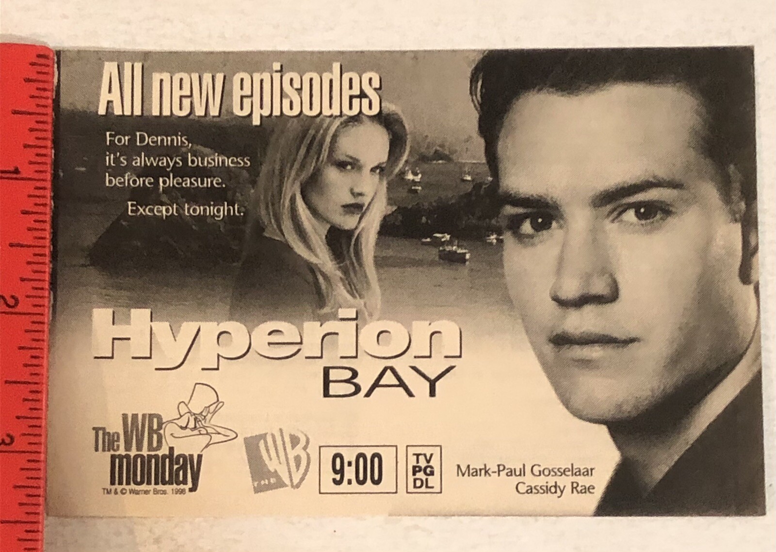 Hyperion Bay Tv Show Print Ad Advert Mark Paul Gosselaar Cassidy Rae The WB Tpa1