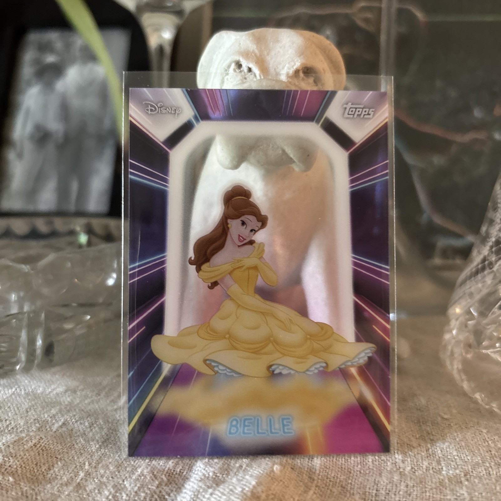 2026 Topps Disney Neon Belle NPL-4 Illuminated Neon Lights Acetate