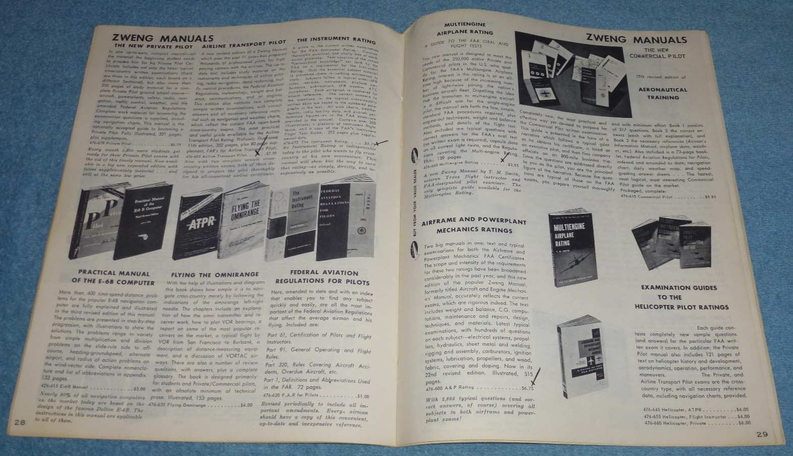 1969 Summer/Fall Pilot Supplies Catalog Radio Systems Computers Manuals Books++