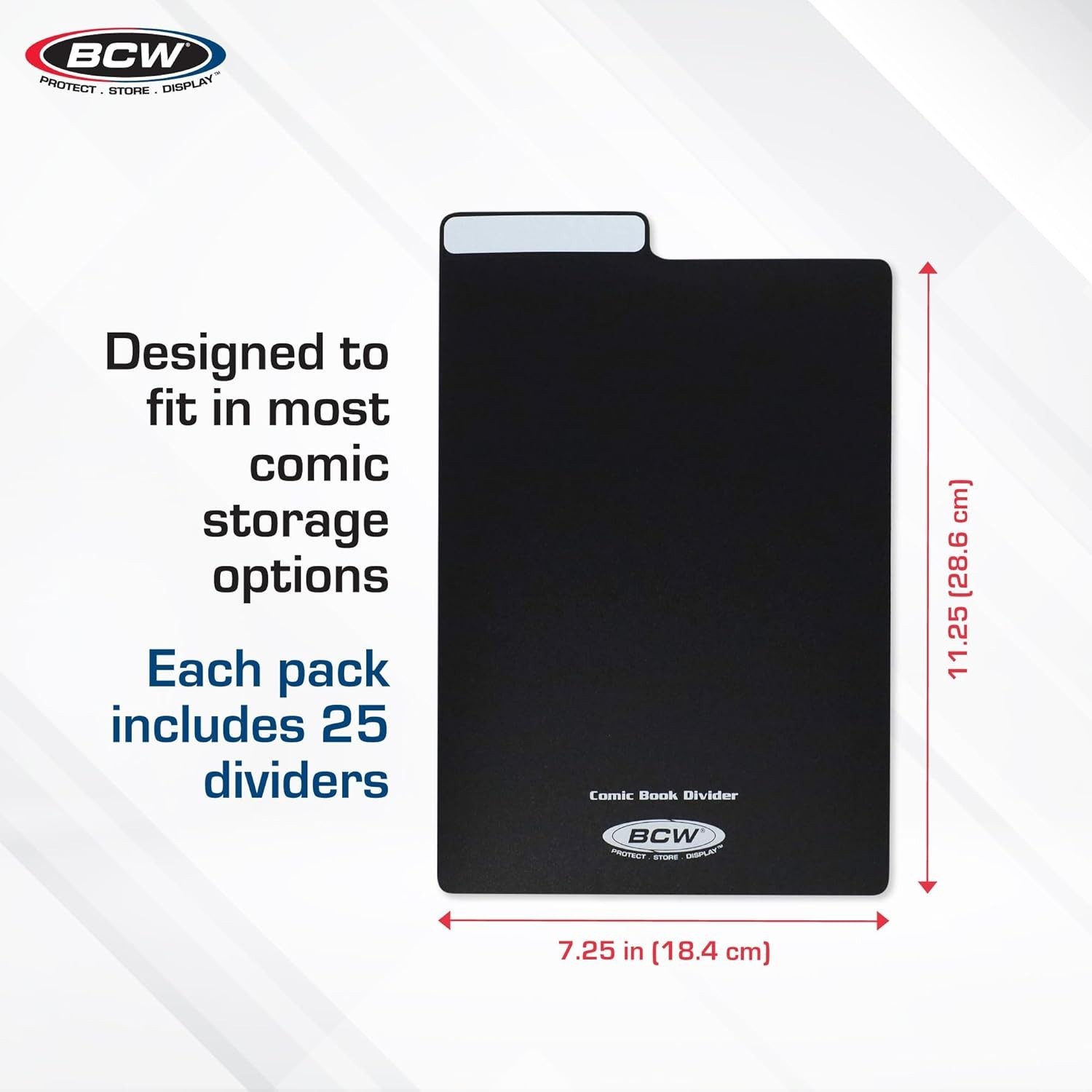 Comic Book Dividers 25 Pack Archival Polyethylene Write-On Tabs Storage