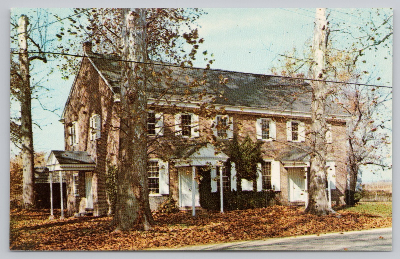 Postcard Hancocks Bridge Meeting House New Jersey NJ