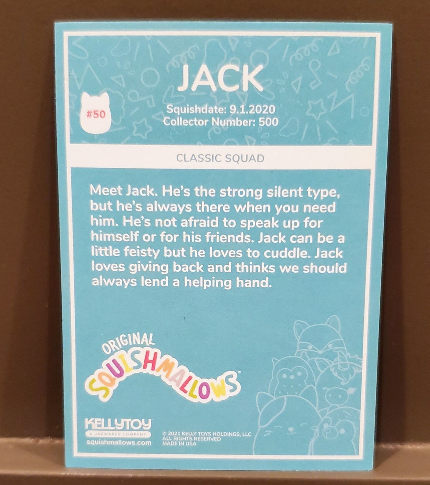 *RARE* JACK the Black Cat Squishmallow Trading Card! “Shiney”