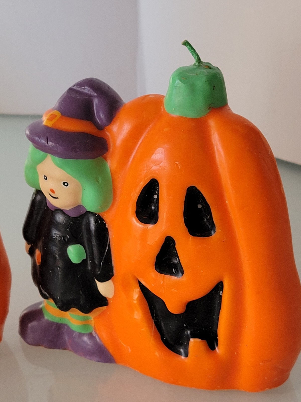 Vintage Halloween Pumpkin Ghost/witch Candles, New Without Packaging