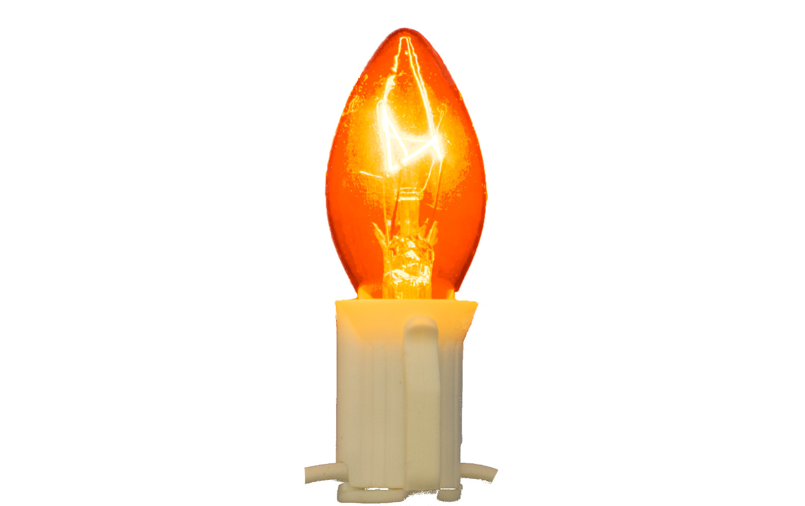 C-7 ORANGE CLEAR STEADY LIGHT BULBS BRAND NEW 1 BOX OF 25 C7 AMBER CHRISTMAS