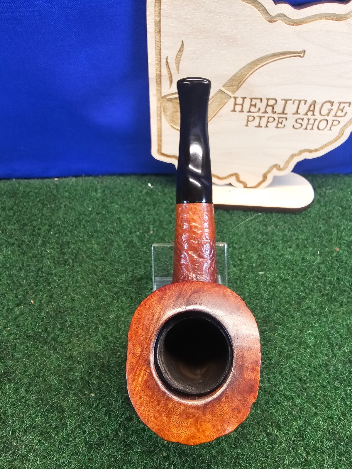 Savinelli Autograph Sandblasted Bent Dublin Restored Italian Briar Pipe