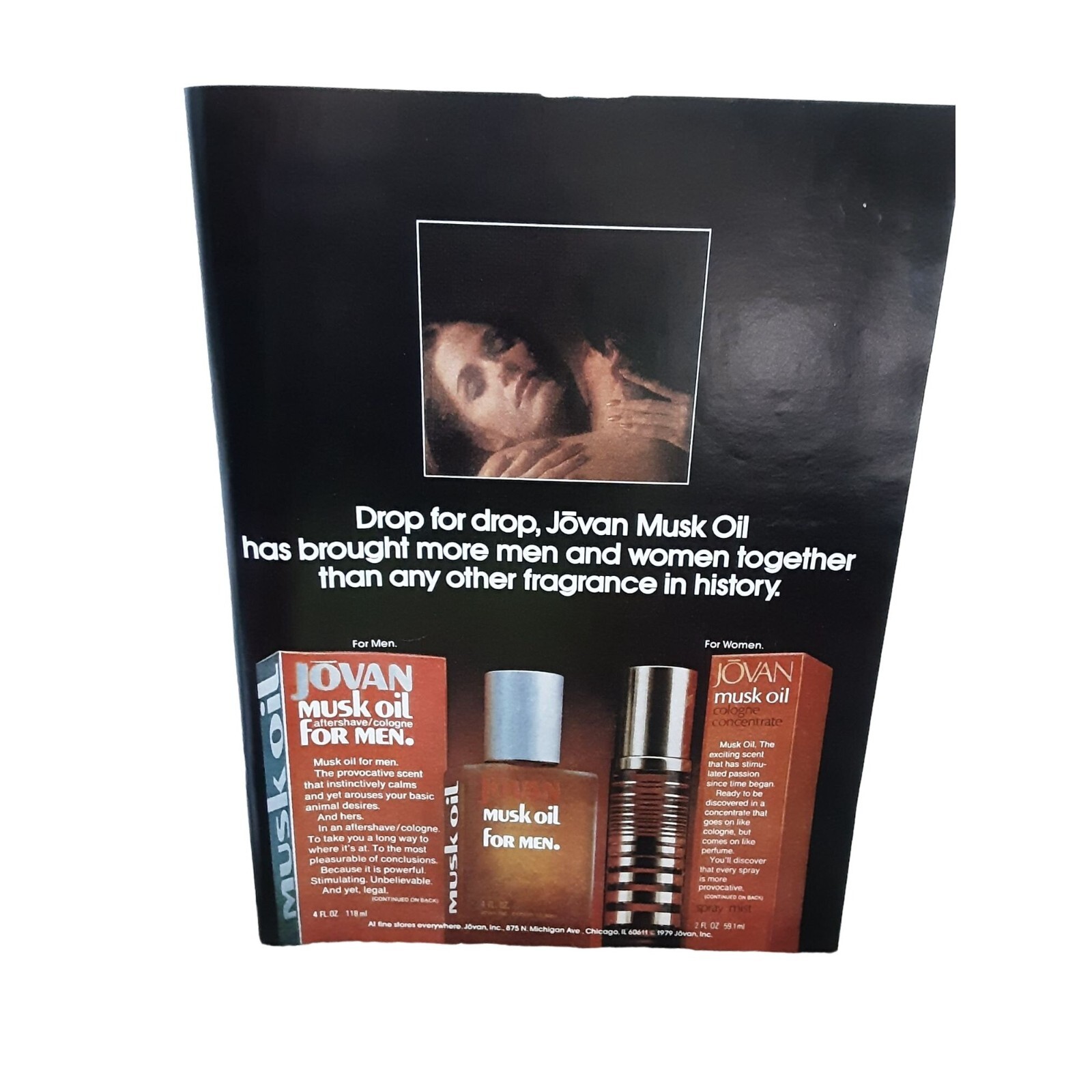 1981 Jovan Musk Oil Cologne Fragrance For Men Ad Vintage